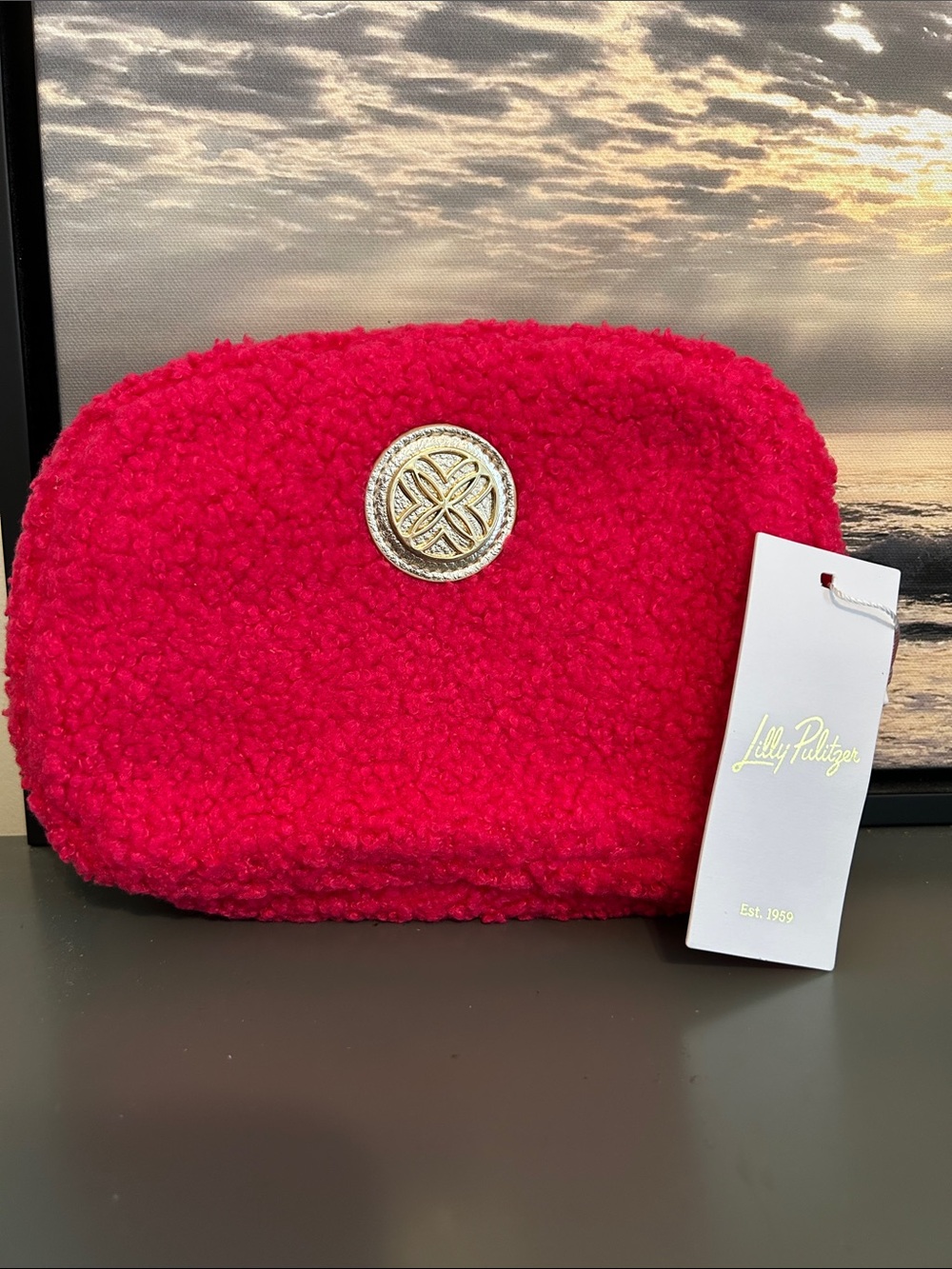 Lilly Pulitzer NWT Pink Sherpa Cross body / waist bag.